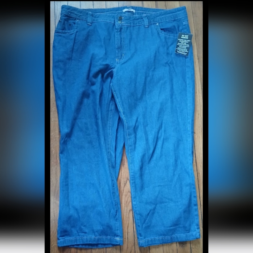 Woman Within- Women's Plus Size Casual Denim Jeans.  Size 24W Petite. New!